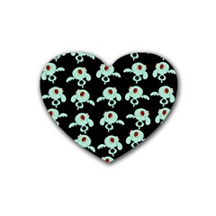 Squidward In Repose pattern Heart Coaster (4 pack) 