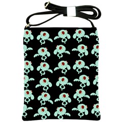 Squidward In Repose Pattern Shoulder Sling Bag by Valentinaart