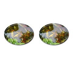 Koi Fish Pond Cufflinks (oval) by StarvingArtisan