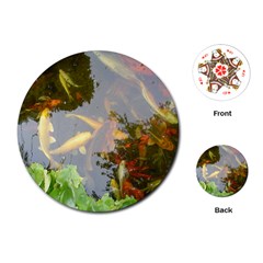 Koi Fish Pond Playing Cards (round) by StarvingArtisan