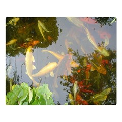 Koi Fish Pond Double Sided Flano Blanket (large)  by StarvingArtisan