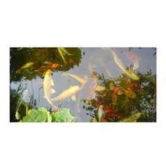 Koi Fish Pond Satin Wrap by StarvingArtisan