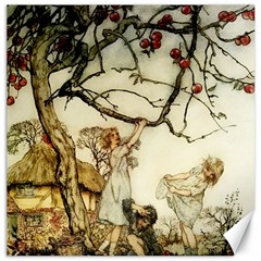 Vintage - Apple Picking Canvas 12  X 12  by WensdaiAmbrose