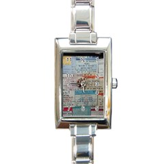 Concert Memorabilia  Rectangle Italian Charm Watch by StarvingArtisan