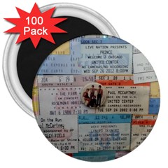 Concert Memorabilia  3  Magnets (100 Pack) by StarvingArtisan