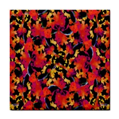 Red Floral Collage Print Design 2 Tile Coasters by dflcprintsclothing