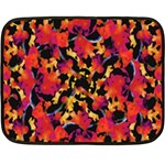 Red Floral Collage Print Design 2 Fleece Blanket (Mini) 35 x27  Blanket