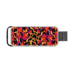 Red Floral Collage Print Design 2 Portable Usb Flash (one Side) by dflcprintsclothing