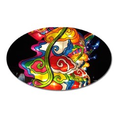 Dragon Lights Centerpiece Oval Magnet