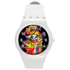 Dragon Lights Centerpiece Round Plastic Sport Watch (m)