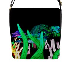 Dragon Lights Turtle Flap Closure Messenger Bag (l) by Riverwoman