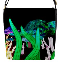 Dragon Lights Turtle Flap Closure Messenger Bag (s) by Riverwoman