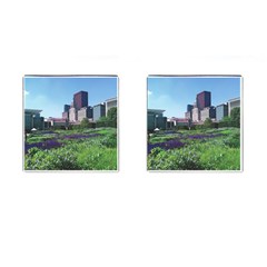 Lurie Garden Salvia River Cufflinks (square)