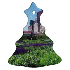 Lurie Garden Salvia River Christmas Tree Ornament (two Sides) by Riverwoman