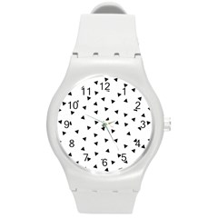 Geometric Pattern Round Plastic Sport Watch (m)