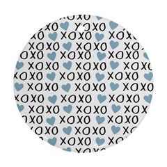 Xo Valentines Day Pattern Ornament (round) by Valentinaart