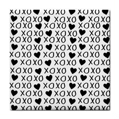 Xo Valentines Day Pattern Tile Coasters by Valentinaart