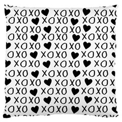 Xo Valentines Day Pattern Large Cushion Case (one Side) by Valentinaart