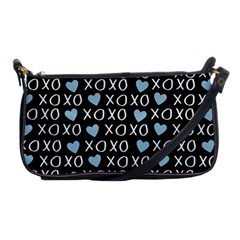 Xo Valentines Day Pattern Shoulder Clutch Bag by Valentinaart