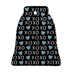 Xo Valentines Day Pattern Bell Ornament (two Sides) by Valentinaart