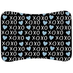 Xo Valentines Day Pattern Velour Seat Head Rest Cushion by Valentinaart