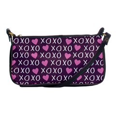 Xo Valentines Day Pattern Shoulder Clutch Bag by Valentinaart