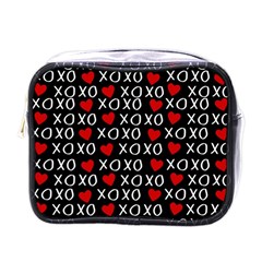 Xo Valentines Day Pattern Mini Toiletries Bag (one Side) by Valentinaart