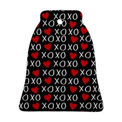 Xo Valentines Day Pattern Bell Ornament (two Sides) by Valentinaart