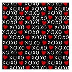 Xo Valentines Day Pattern Large Satin Scarf (square) by Valentinaart