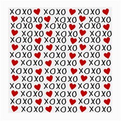 Xo Valentines Day Pattern Medium Glasses Cloth