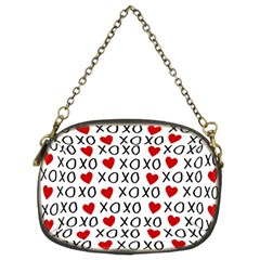 Xo Valentines Day Pattern Chain Purse (two Sides) by Valentinaart
