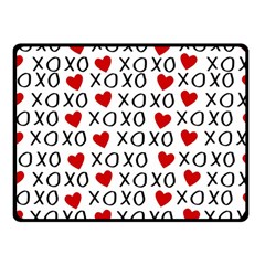 Xo Valentines Day Pattern Fleece Blanket (small) by Valentinaart