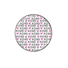 Xo Valentines Day Pattern Hat Clip Ball Marker by Valentinaart