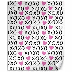 Xo Valentines Day Pattern Canvas 11  X 14  by Valentinaart