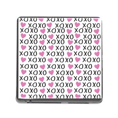 Xo Valentines Day Pattern Memory Card Reader (square 5 Slot) by Valentinaart