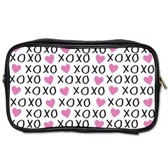 Xo Valentines Day Pattern Toiletries Bag (one Side) by Valentinaart