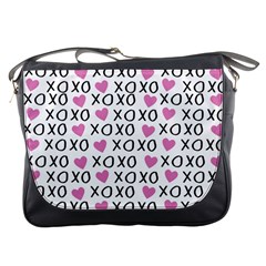 Xo Valentines Day Pattern Messenger Bag by Valentinaart