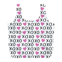 Xo Valentines Day Pattern Full Print Recycle Bag (l) by Valentinaart