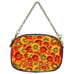 Brilliant Orange And Yellow Daisies Chain Purse (One Side)