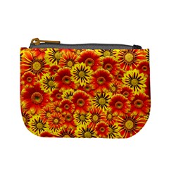 Brilliant Orange And Yellow Daisies Mini Coin Purse