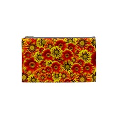 Brilliant Orange And Yellow Daisies Cosmetic Bag (Small)