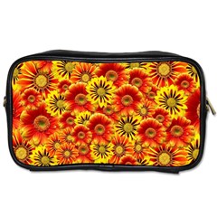 Brilliant Orange And Yellow Daisies Toiletries Bag (One Side)