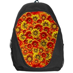 Brilliant Orange And Yellow Daisies Backpack Bag