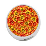 Brilliant Orange And Yellow Daisies 4-Port USB Hub (One Side) Front