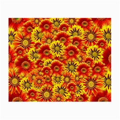 Brilliant Orange And Yellow Daisies Small Glasses Cloth (2-Side)