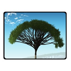 Tree And Blue Sky Fleece Blanket (small) by LoolyElzayat