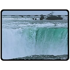 Niagara Falls Fleece Blanket (large)  by Riverwoman