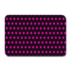 Pink Black Polka Dots Plate Mats