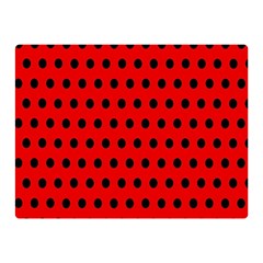 Red Black Polka Dots Double Sided Flano Blanket (mini)  by retrotoomoderndesigns