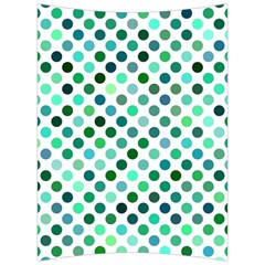 Shades Of Green Polka Dots Back Support Cushion by retrotoomoderndesigns